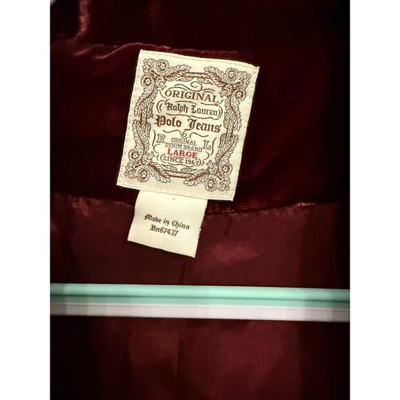 Vtg womens Polo Ralph Lauren Velvet Blazer Christmas Victorian Goth Sz L - Picture 2 of 10